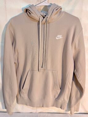 Nike Unisex/ Men's Light Beige Hoodie with Logo XS T0016